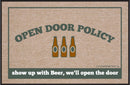 Beer Open Door Policy Olefin Doormat