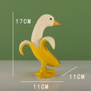 Funny white banana duck sculpture living room figurine by Decorbites