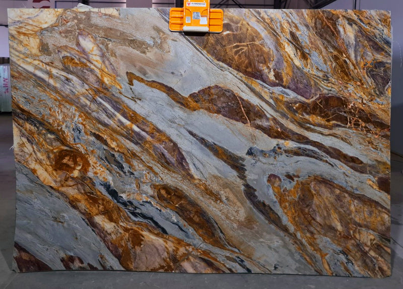 Fusion Blue Exotic Bookmatching Polished Marble Slab