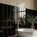 Fusion Nero Polished Zellige Look Porcelain Tiles 2 1/2x10