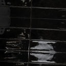 Fusion Nero Polished Zellige Look Porcelain Tiles 2 1/2x10