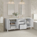 James Martin Myrrin 72" Double Bathroom Vanity, Bright White