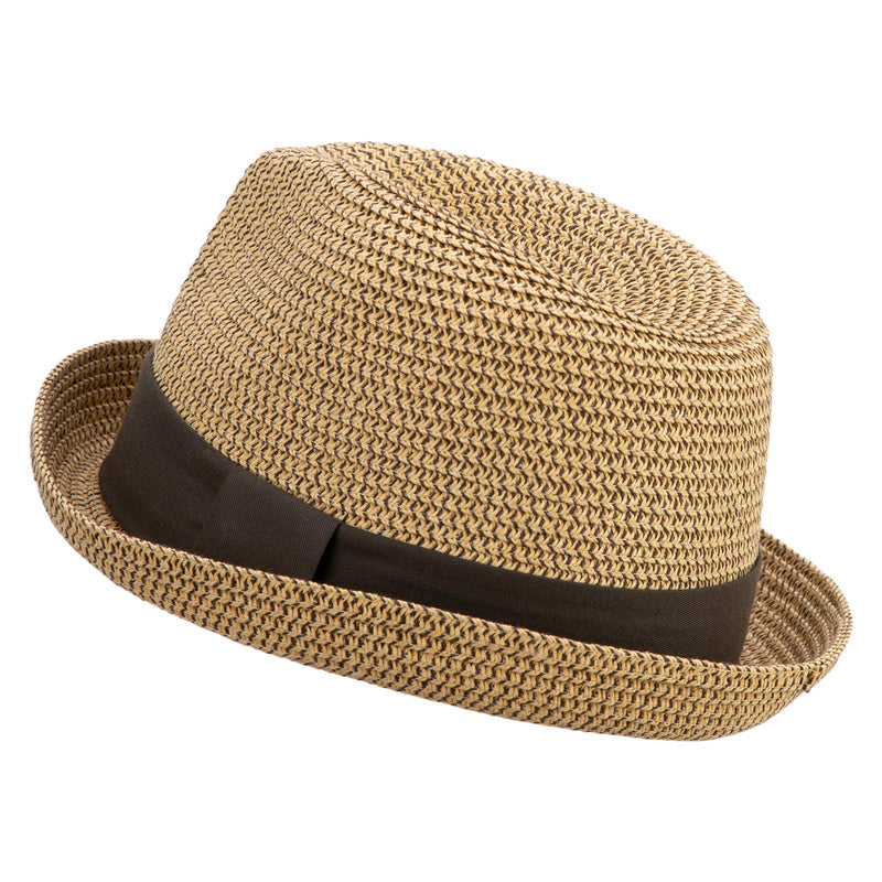 Men's Fedora with Paper Straw Braid
