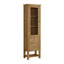 James Martin Breckenridge Linen Cabinet, Light Natural Oak