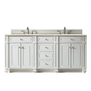 James Martin Bristol 72" Double Bathroom Vanity, Bright White