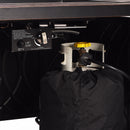 Black Aluminum Fire Table Set with Four Club Chairs