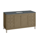 James Martin Chicago 60" Single Bathroom Vanity, Walnut Whisper