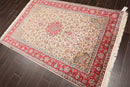 4'3"x6'3"Persian Oriental Area Rug Hand Knotted 100% Silk Traditional 400 KPSI