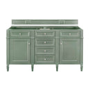 James Martin Brittany 60" Double Bathroom Vanity, Smokey Celadon