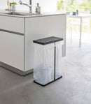 Lidded Garbage Bag Holder - Steel by Yamazaki Home