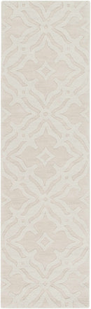 Fyffe Embossed Beige Wool Area Rug