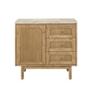 James Martin Laurent 36" Dual Mount Single Bathroom Vanity, Light Natural Oak