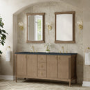 James Martin Kinnsden 72" Double Bathroom Vanity, Weathered Oak
