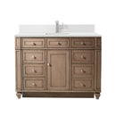 James Martin Bristol 48" Single Bathroom Vanity, Whitewashed Walnut
