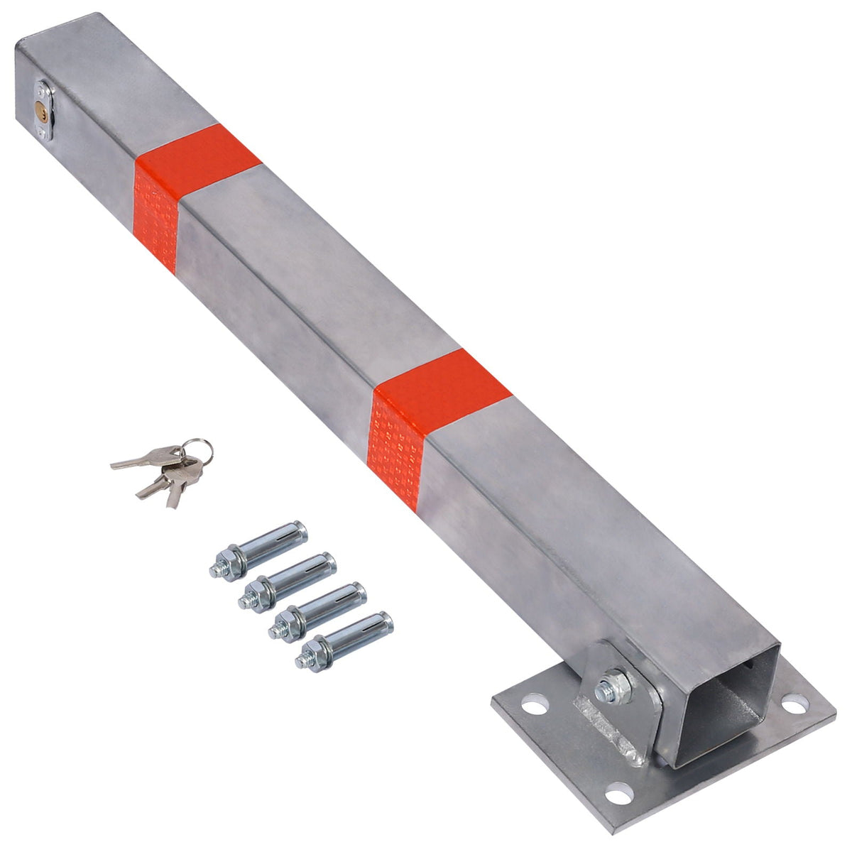 Square Parking Bollard Pole Barrier With Lock for Car Parking Protection and Home Garage, photo 3 of 8