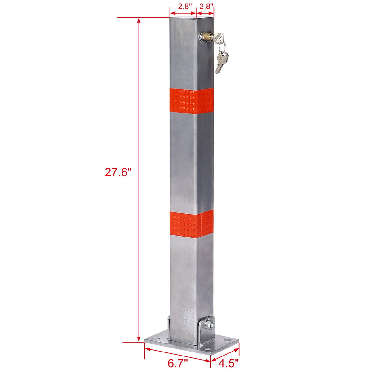 Square Parking Bollard Pole Barrier With Lock for Car Parking Protection and Home Garage, photo 7 of 8