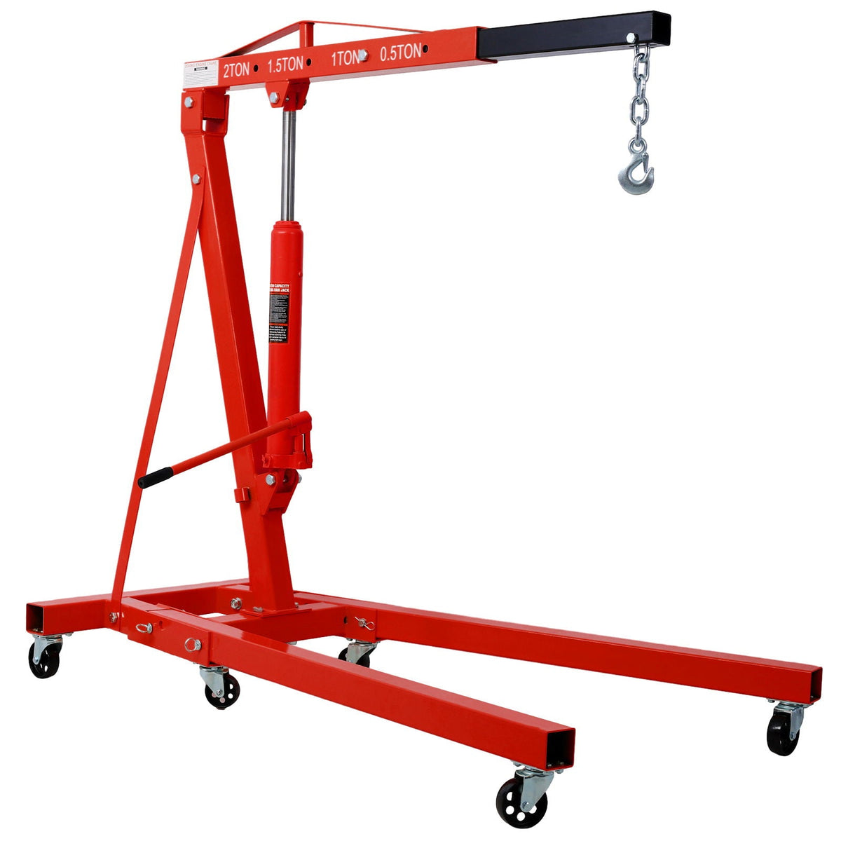 2 Ton Folding Engine Hoist Crane Lift with 6 Wheels, photo 2 of 6