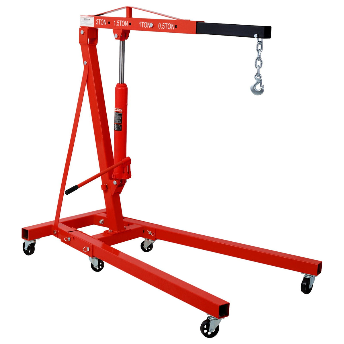 2 Ton Folding Engine Hoist Crane Lift with 6 Wheels, photo 3 of 6