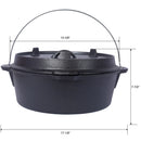 Pre-Seasoned Cast Dutch Oven with Skillet Lid and Pot Rack