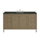 James Martin Chicago 60" Single Bathroom Vanity, Walnut Whisper