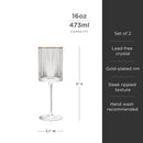 Meridian Crystal Wine Glasses Set of 2 by Viski