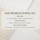 Cotton Linen-Like Border 6-Piece Towel Set - Priya Collection by Great Bay Home