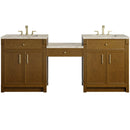 James Martin Bellshire 84" Double Bathroom Vanity, Honey Oak