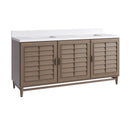 James Martin Portland 72" Double Bathroom Vanity, Whitewashed Walnut