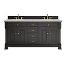 James Martin Brookfield 72" Double Bathroom Vanity, Black Onyx