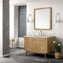 James Martin Laurent 48" Dual Mount Single Bathroom Vanity, Light Natural Oak