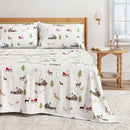 Turkish Cotton Christmas Flannel Sheet - Whittaker Collection by Great Bay Home