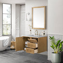 James Martin Laurent 36" Dual Mount Single Bathroom Vanity, Light Natural Oak