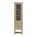 James Martin Breckenridge Linen Cabinet, Whitewashed Oak