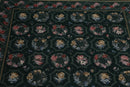 4'x6' Hand Woven French Aubusson Needlepoint wool Oriental area rug Green
