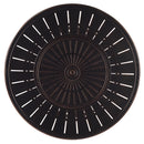 Black Aluminum Fire Table Set with Four Club Chairs