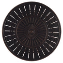 Black Aluminum Fire Table Set with Four Club Chairs