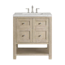James Martin Breckenridge 30" Single Bathroom Vanity, Whitewashed Oak