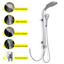 44 Inch Aluminium Alloy Panel Rainfall Shower Column with Hand Shower by DirectDeals