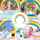 Inflatable Rainbow Sprinkler Backyard Games Outside Water Toy Yard by LJGDeals