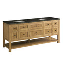 James Martin Breckenridge 72" Double Bathroom Vanity, Light Natural Oak