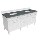 James Martin Brittany 72" Double Bathroom Vanity, Bright White