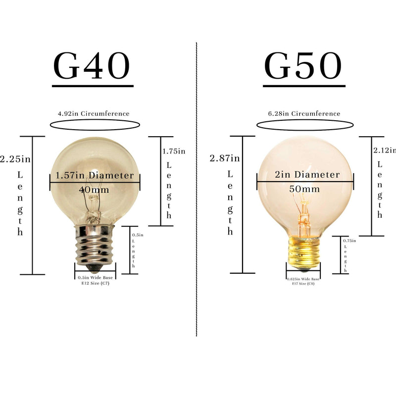 G50 Globe Outdoor Patio String Light Sets