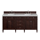 James Martin Brittany 72" Double Bathroom Vanity, Burnished Mahogany