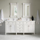 James Martin Brittany 72" Double Bathroom Vanity, Bright White