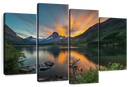 Swiftcurrent Sunset Lake Wall Art