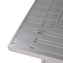 Aluminum 42-in Square Propane Fire Table with Beads, Covers and Lid