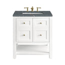 James Martin Breckenridge 30" Single Bathroom Vanity, Bright White