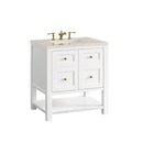 James Martin Breckenridge 30" Single Bathroom Vanity, Bright White