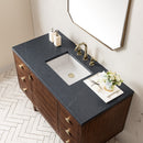 James Martin Amberly 48" Dual Mount Single Bathroom Vanity, Mid-Century Walnut