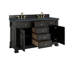 James Martin Brookfield 60" Double Bathroom Vanity, Black Onyx